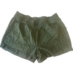 Old Navy Women's Green Linen Casual Shorts Sz M
